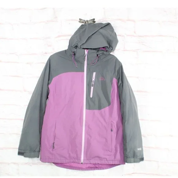 LL Bean Purple Polyester Lined Insulated Zip-up Hooded Wildcat Jacket L - Picture 1 of 11